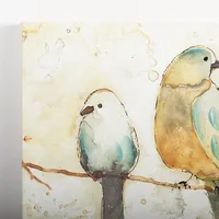 Birds on Wire Canvas Art Print