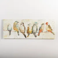 Birds on Wire Canvas Art Print