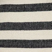 Black & White Bungalow Stripe Throw Pillow