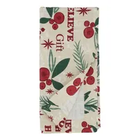 Holly Berry Typography Christmas Napkins, Set of 4