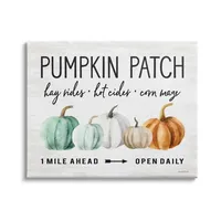 Pumpkin Patch Farmhouse Canvas Art Print