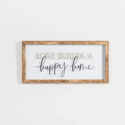 Love Builds a Happy Home Wall Plaque