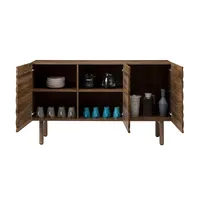 Wavy Wood 3-Door Sideboard Cabinet