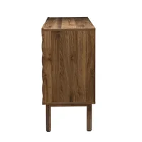 Wavy Wood 3-Door Sideboard Cabinet