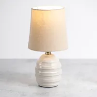 Glazed Ivory Stride Mini Table Lamp