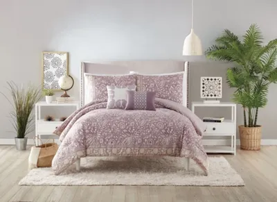 Mauve Scorro 5-pc. King Comforter Set