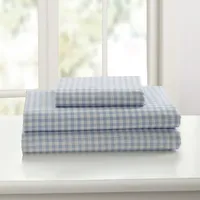 Blue Gingham King 3-pc. Sheet Set