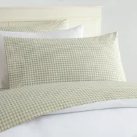 Green Gingham 4-pc. Queen Sheet Set