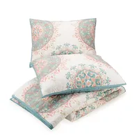 Jessica Simpson Blue Pompeii King Quilt Set