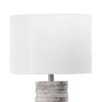 Gray Layered Cylinder Table Lamp