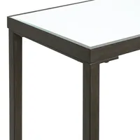 Black Metal Glass Top Console Table