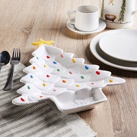 White Christmas Tree Serving Platter