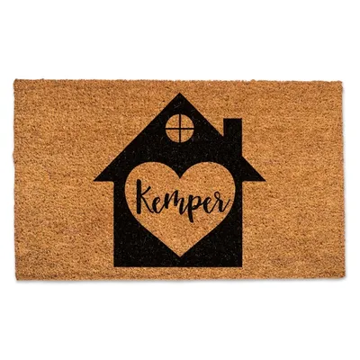 Personalized Heart Home Coir Doormat