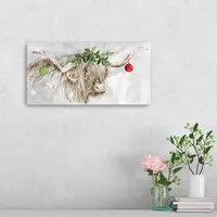 Cow with Ornaments Canvas Art Print