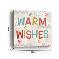 Warm Wishes Patterned Canvas Art Print