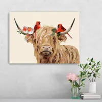 Holiday Cow Canvas Art Print