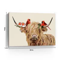 Holiday Cow Canvas Art Print