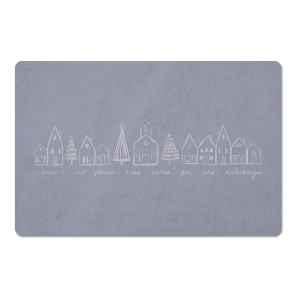 Home for the Holidays Village Kitchen Mat