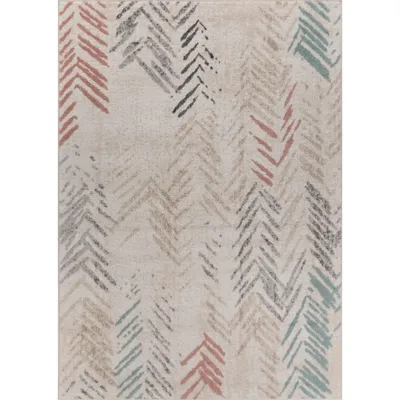 Teal and Pink Arrows Area Rug, 5x7