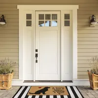 Not Home Without a Dog Coir Doormat