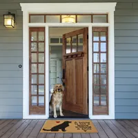 Not Home Without a Dog Coir Doormat