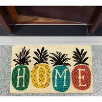 Patterned Pineapples Home Coir Doormat