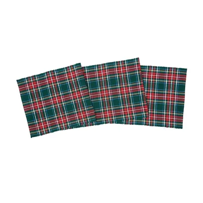 Green Red Jewel Plaid Christmas Table Runner
