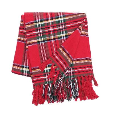 Red Green Yellow Christmas Throw Blanket