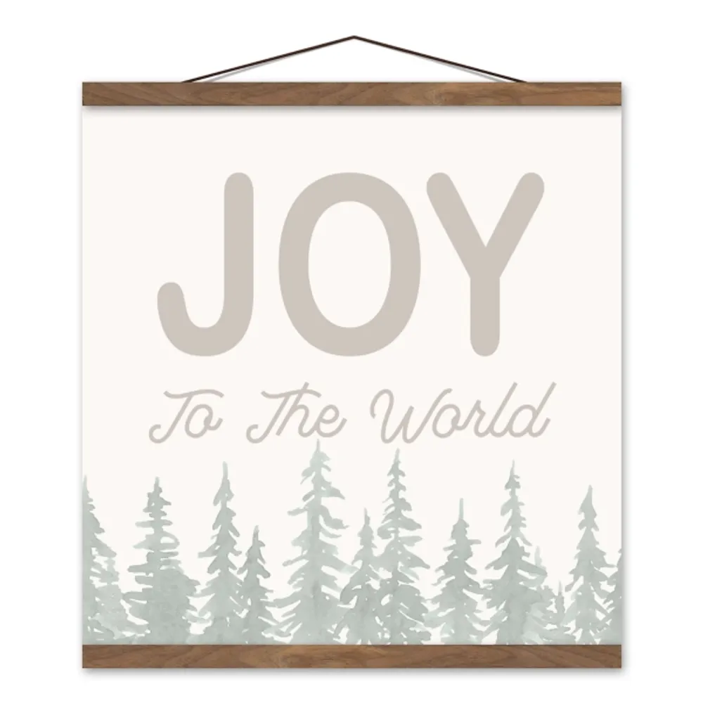 Joy to the World Hanging Canvas Art Print