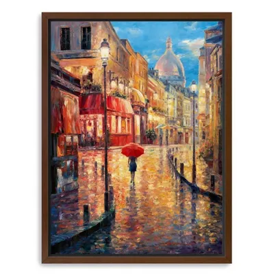 Montmartre Evening Framed Canvas Art Print