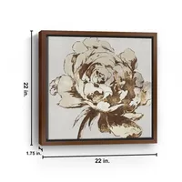 Golden Blossom I Framed Canvas Art Print