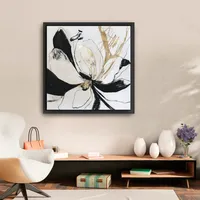 Black Bloom II Framed Canvas Art Print