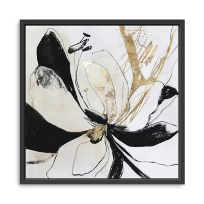 Black Bloom II Framed Canvas Art Print