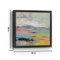 Blooming Field II Framed Giclee Canvas Art Print