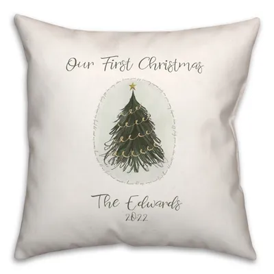 Personalized Our First Christmas Pillow