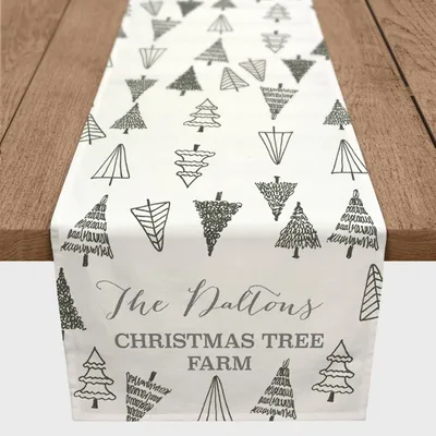 Personalized Christmas Tree Table Runner, 72 in.