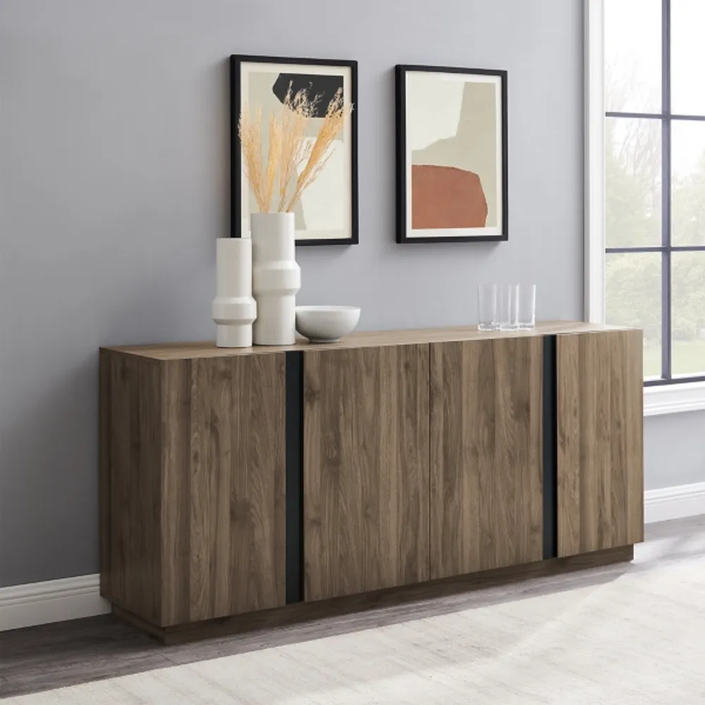 Gray Brown Modern 2-Door Sideboard