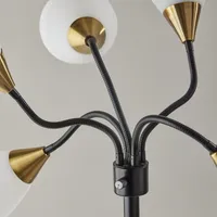 Black 5-Light Adjustable Tree Floor Lamp