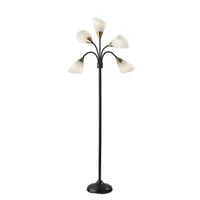 Black 5-Light Adjustable Tree Floor Lamp