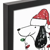 Feliz Navidog Canvas Wall Plaque