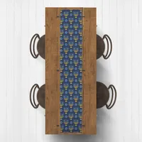 Blue Menorah Table Runner, 72 in.