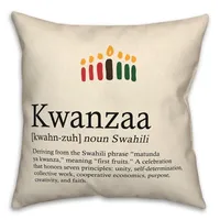 Kwanzaa Definition Decorative Throw Pillow