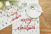 Merry Christmas Mini Trees Placemats, Set of 6