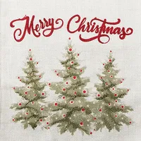 Merry Christmas Triple Trees Table Runner