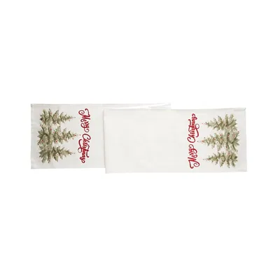 Merry Christmas Triple Trees Table Runner