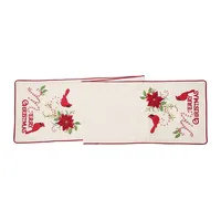 Merry Christmas Cardinals Table Runner