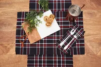 Black and Red Plaid Table Runner