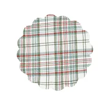 Holly and Pinecone Reversible Placemats, Set of 6