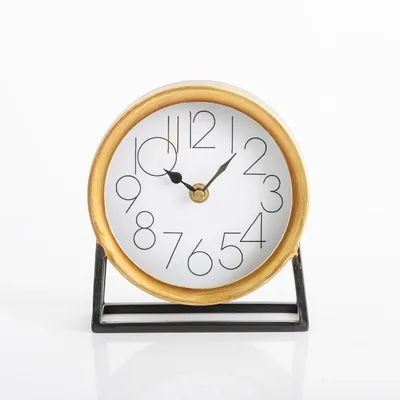 Gold Frame Modern Tabletop Clock