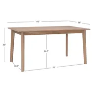 Colleen Natural Midcentury Dining Table